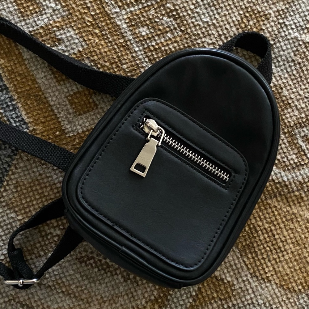 Urban outfitters faux leather mini backpack